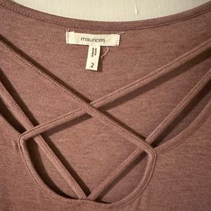 Purple Maurice's shirt.